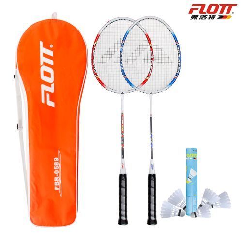  Flott Paire Raquettes De Badminton Et 12 Volants, Sac De Transport