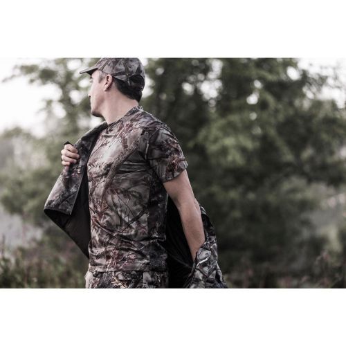  Decathlon T-Shirt Chasse Respirant 100 Manches Courtes Camouflage Foret