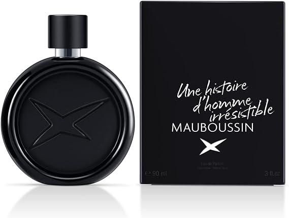  Mauboussin Une Histoire d'Homme Irrésistible 90ml -Eau de Parfum Homme-Senteur Boisée & Fraîche