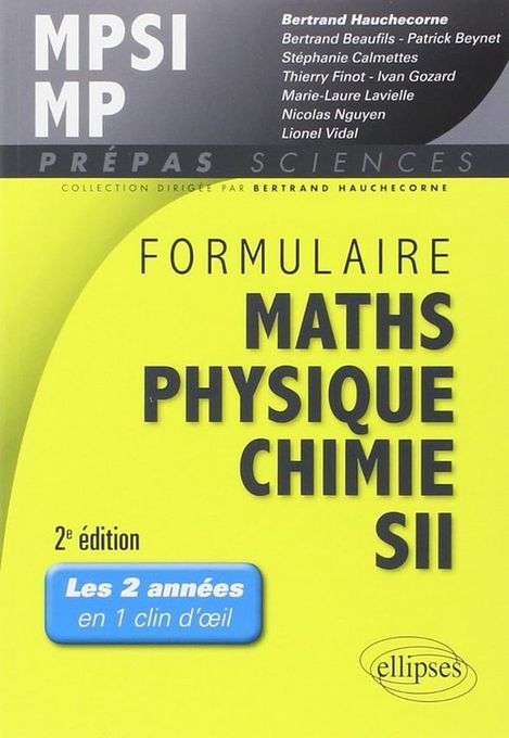  Publisher Formulaire : Pcsi. Pc : Maths. Physique. Chimie. Sii  C3 Math.
