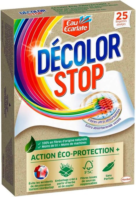  Decolor Stop 25 Lingettes Anti-Décoloration Action Eco Protection