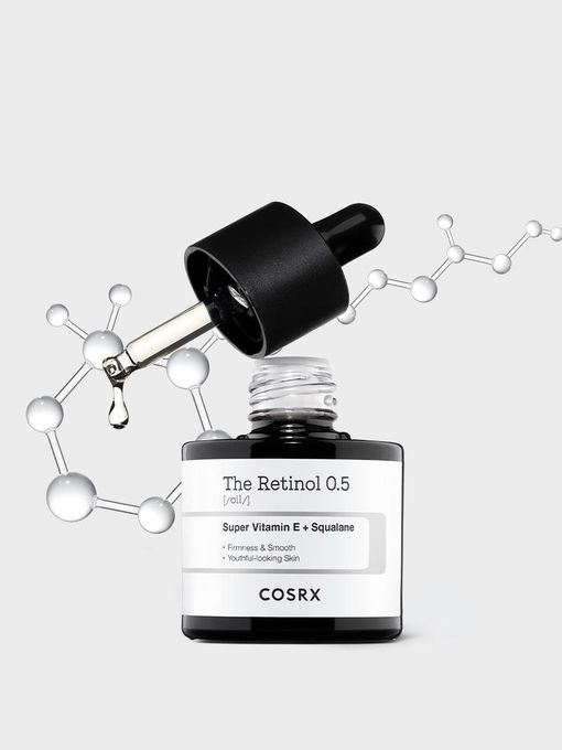  Cosrx The Retinol 0.5 Oil Huile raffermissante Rétinol 0,5, Vitamine E et Squalane-20ml