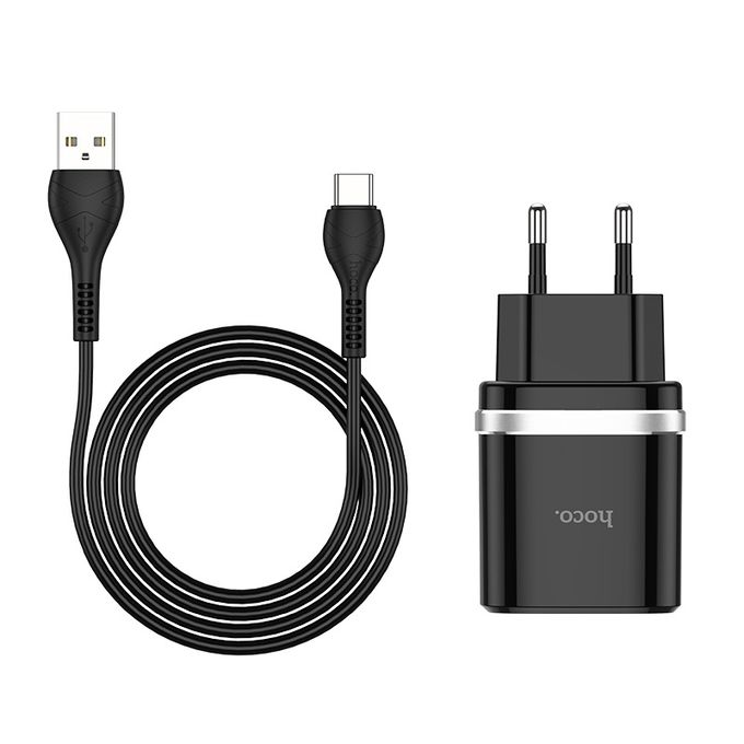  Hoco chargeur mural alimentation HOCO C12Q USB QC3.0 18W noir