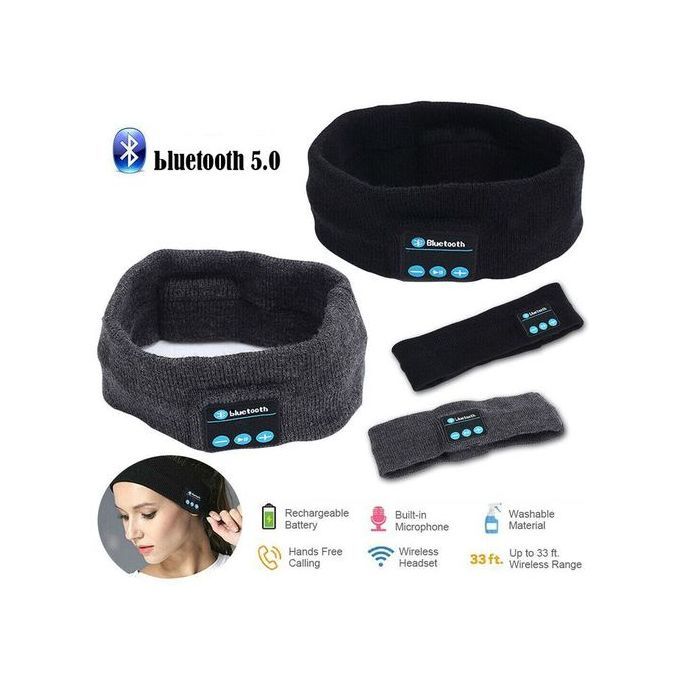  Générique Casque Bluetooth Sport - Bandeau Sans Fil - Lavable - Haut-Parleurs Intégrés