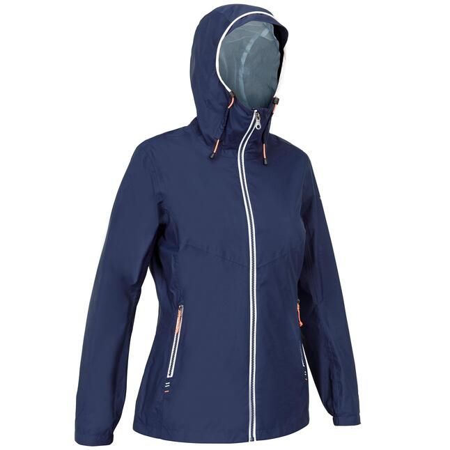  Decathlon Veste Imperméable De Voile - Veste De Pluie Coupe Vent  100 Femme Gris NAVY