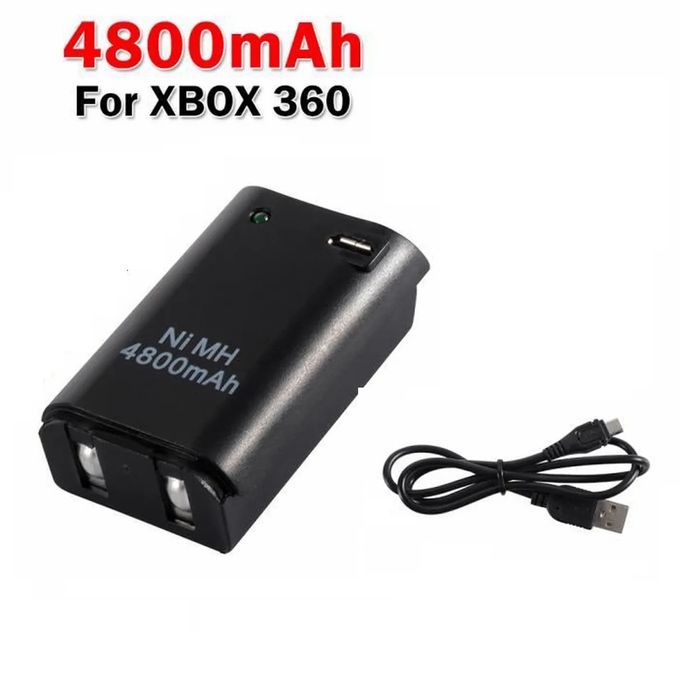  Kit Batterie 4800 mAh + Cable USB pour Manette X-Box 360