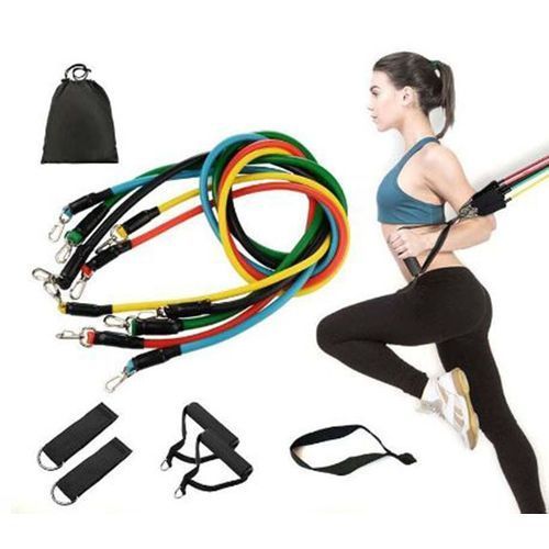  Sport Musculation Par Resistance Elastique - Kit Fitness - 11 Pièces - Multicouleurs