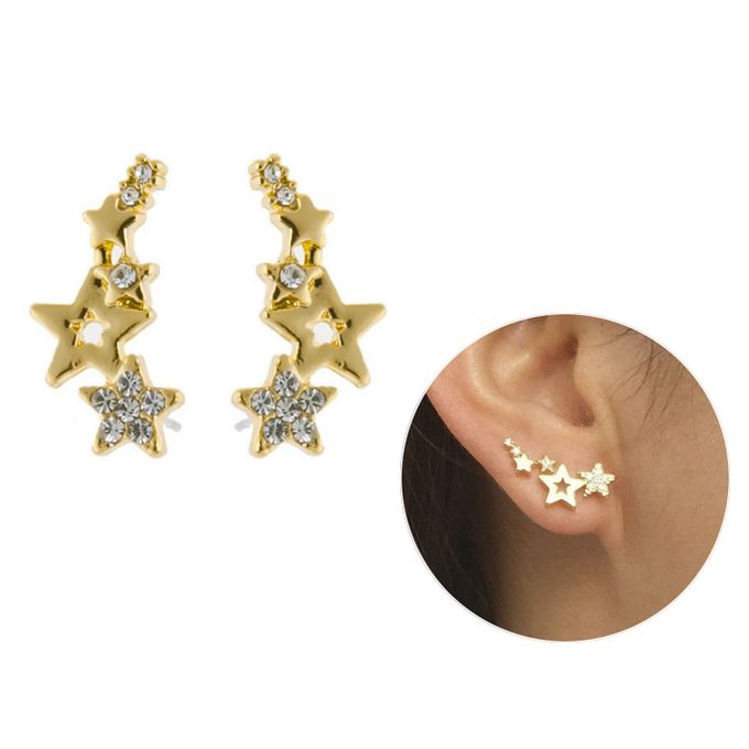  Boucles d'oreilles "Jaina" Multi Étoiles - Style Coréen