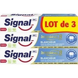  SIGNAL Intégral 8 Blancheur Dentifrice AntiBactérien (3x75ml)