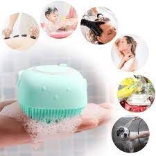  Brosse De Massage De Bain En Silicone Souple-multicolore