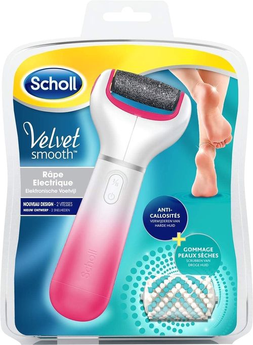  Scholl Velvet Smooth Râpe Electrique Anti-Callosités + Gommage peaux sèches - Original