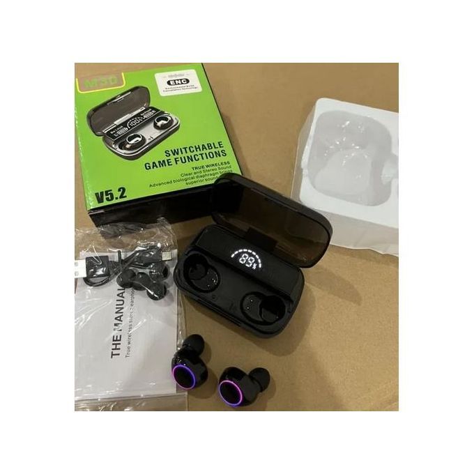  TWS Écouteur Sans fil Stéréo - M30 - Gaming Bluetooth V5.2 Earphone - Noir