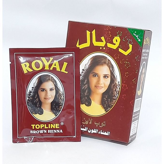  Henna Coloration Cheveux Marron pour Femmes 6 Sachet de 10 gr Topline