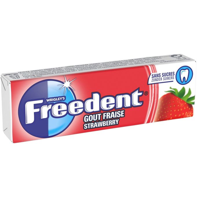  Freedeer Freedent White Chewing-gum fraise 1 Paquet de 10 dragées 14g