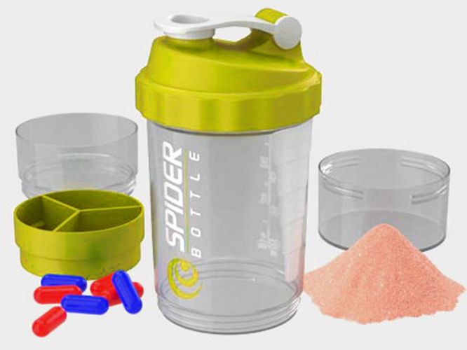  Spider Mini Shaker Avec Ressort 500 Ml - Jaune /Transparent