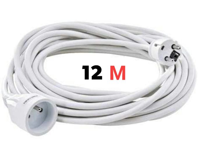  Bms Rallonge Extension Cable BMS prise male et femelle - 12 m -Blanc