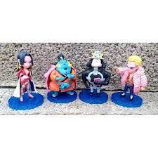  One Piece Lot 4 Figurines One Piece 14 Cm - Hancock - Doflamingo - Kuma - Jinbe