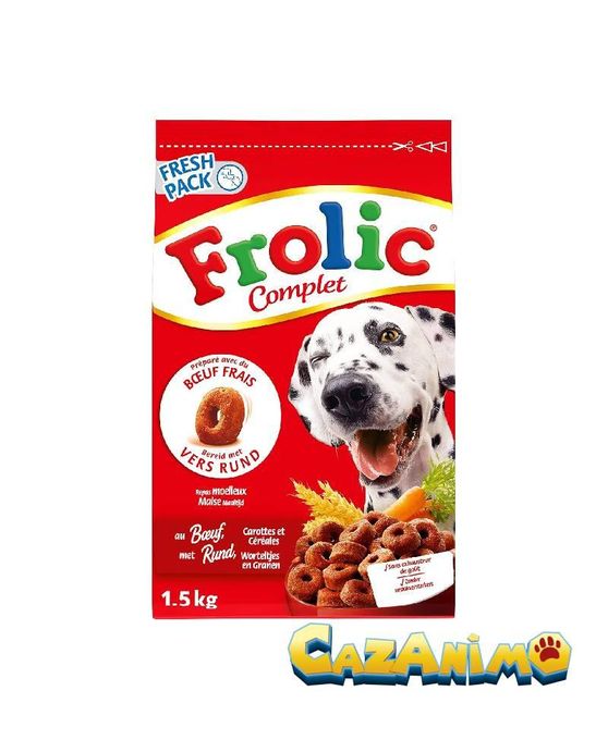  Frolic Croquettes Complètes au Bœuf pour Chien Adulte 1,5kg