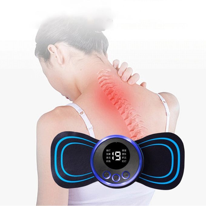  Appareil de massage portatif 8 vitesses, Masseur électrique à impulsions pour cou et le dos - noir