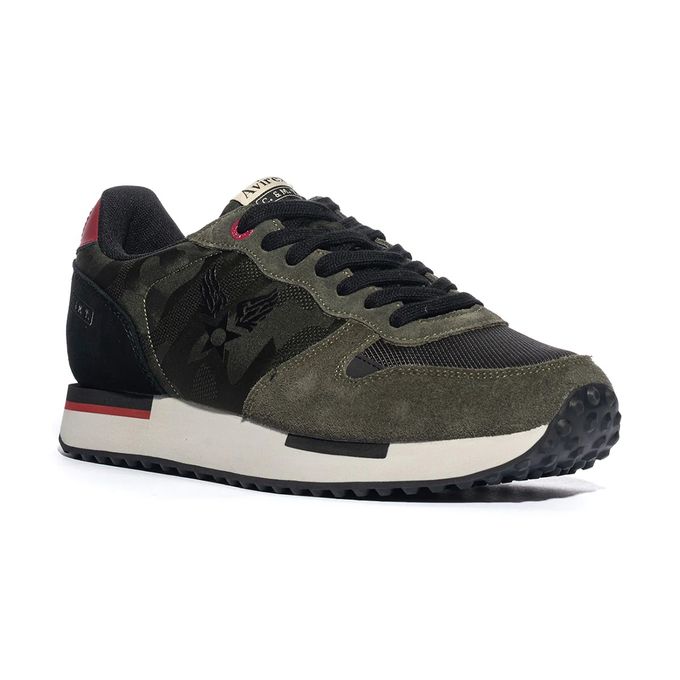  Avirex Baskets Homme Sneakers ISAAC Camo Super Confortable Tendance Fashion Street-Vert