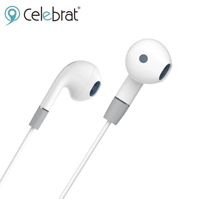  Celebrat Ecouteurs Intra-Auriculaires - Filaire Avec Micro - G8 - Blanc