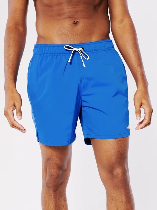  Abercrombie & Fitch Short de bain Homme Chic décontracté à logo emblématique Super comfortable-Bleu