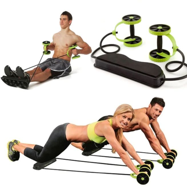  Revoflex Xtreme Appareil De Musculation /Rouleau - Abdominal- Noir/Vert