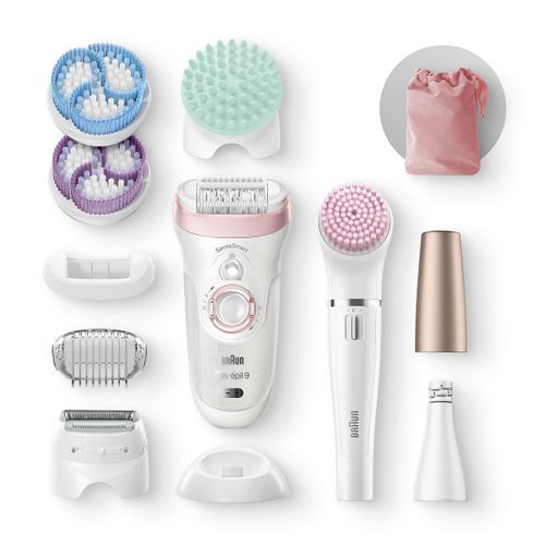  Braun Épilateur Beauty Set Silk-Épil 9 Se9/985 Wet & Dry + 8 Accessoires