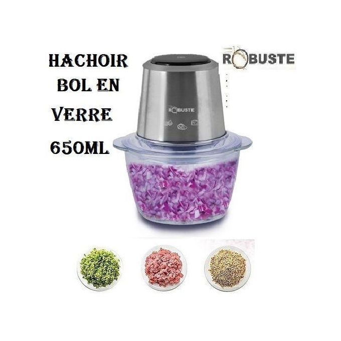  Robuste hachoir Bol en verre 400W- 650mll -MH400