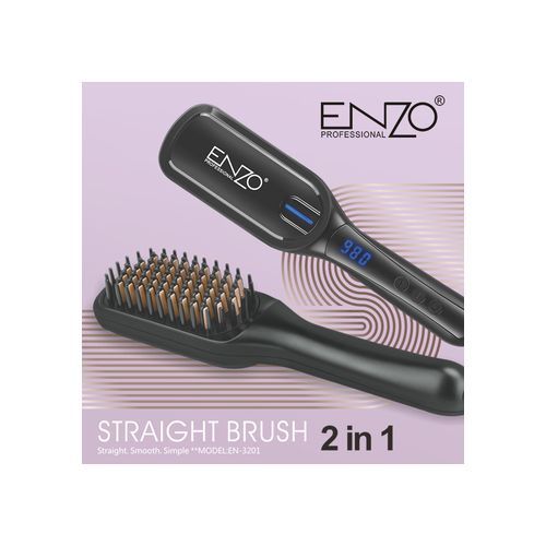  ENZO PROFESSIONAL Brosse à lisser les cheveux électrique