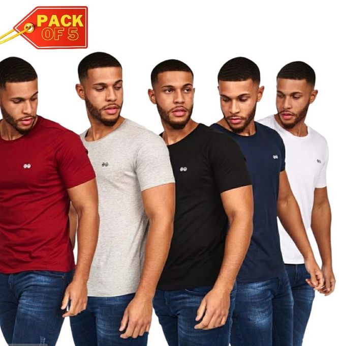  Cross Hatch Pack De 5 Tshirts Pour Homme - Multicolore