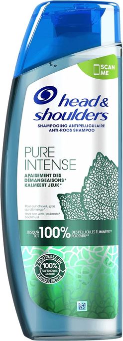  Head & Shoulders Pure Intense Apaisement Des Démangeaisons Shampooing Antipelliculaire - À La Menthe Poivrée - Jusqu’à 100% Des Pellicules Éliminées 250 ml