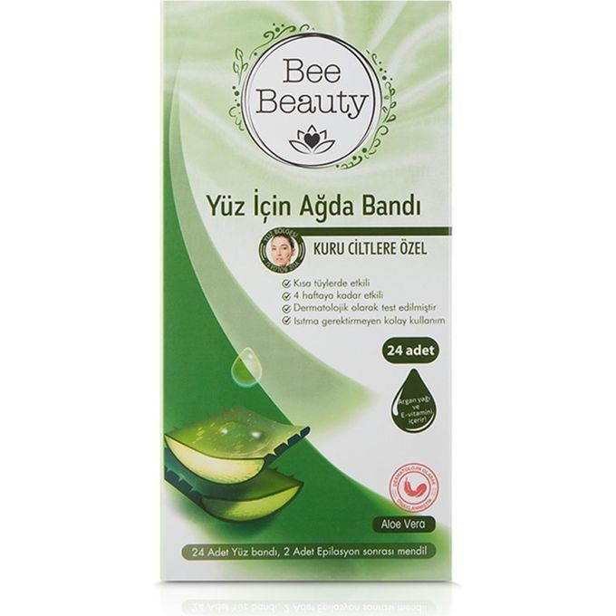  Ruban d’épilation à la cire pour le visage - Aloe Vera - 24 pcs