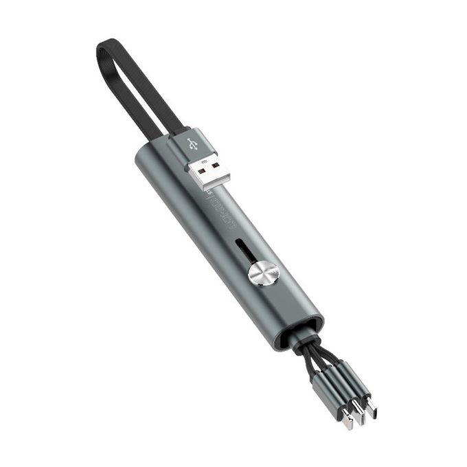 LDNIO LC93 - Câble de charge pour téléphone 3 ports - Lightning, Type,  micro USB