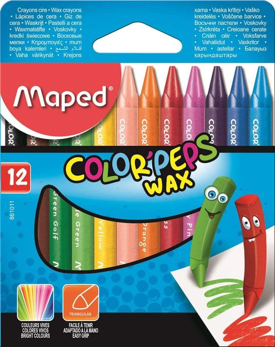 Techno Crayon-De-Couleurs-a-Cire-De-12