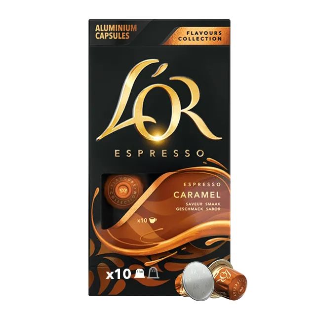  L'Or Capsules Café Intensité 5 - Caramel - T10 (Compatible Nespresso).