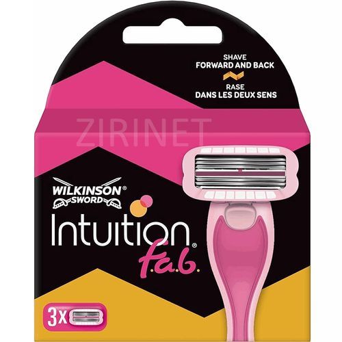  Wilkinson (Pack de 3) Intuition FAB lames de rechanges (bi-directionnelles)- (Compatible Intuition Complete)