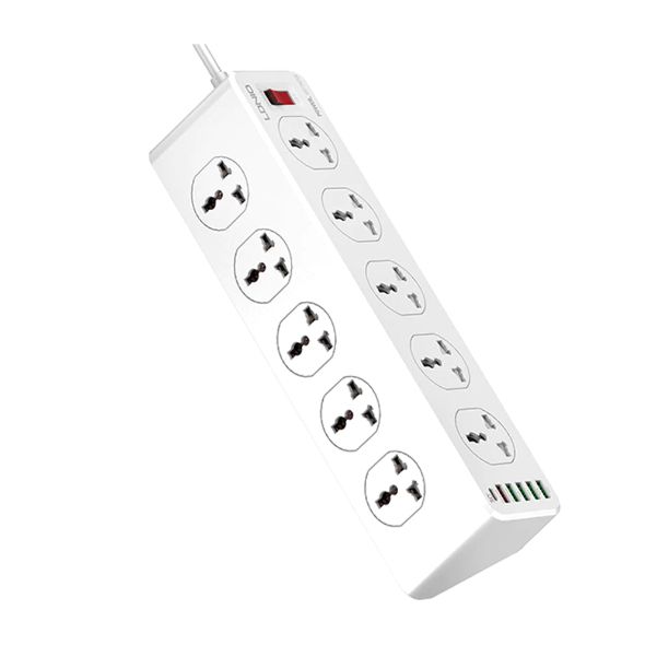 LDNIO 6 Prises 4 Multiprise USB Multiprise 2500 W 3.4A Charge Rapide