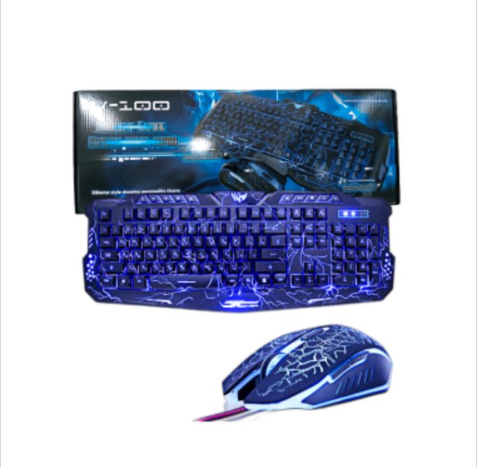  Combo Gamer Clavier & Souris led waterproof 113 touches V-100