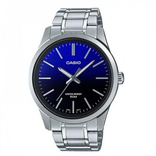  Casio Montre Homme - MTP-E180D-2AVDF - Argent/Bleu