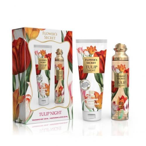  Emper Flower's Secret Tulip Night Mist 250 ml et lotion hydratante 250 ml