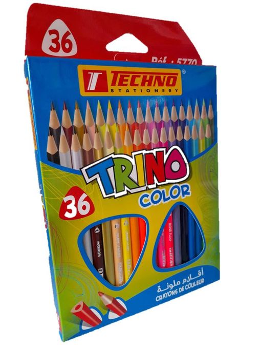  Techno Crayons de Couleurs - Boite de 36 Couleurs -5770