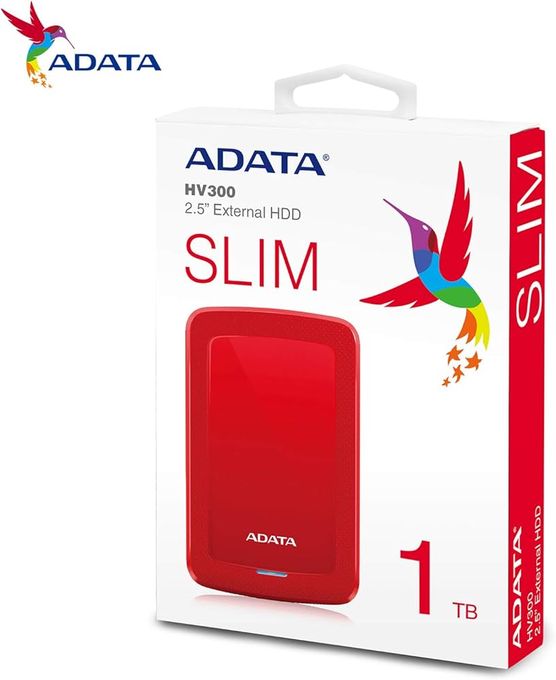  Adata Disque Dur Externe ADATA HV300 Slim USB 3.0 1To 2.5"-Rouge