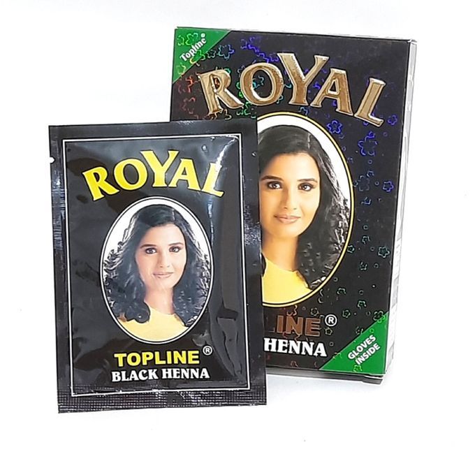  Henna Coloration Cheveux Noir pour Femmes 6 Sachet de 10 gr Topline