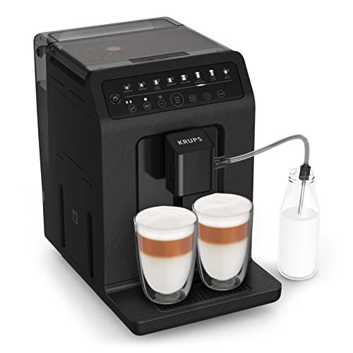 Krups Machine a cafe avec broyeur cappuccino EVIDENCE -15 bars - 2.3L- EA897B10 - NOIR