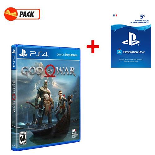  Sony Pack Jeu Video - God Of War + Carte De Crédits Psn 5 € Ps4/ Ps3/ Ps Vita