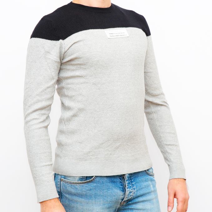  Coton Munkes Pull Homme Elastiqué En coton Style Décontracté Super Confortable - Gris