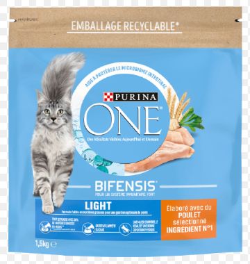  Purina One Nourriture chat croquette LIGHT 1.5kg POULET