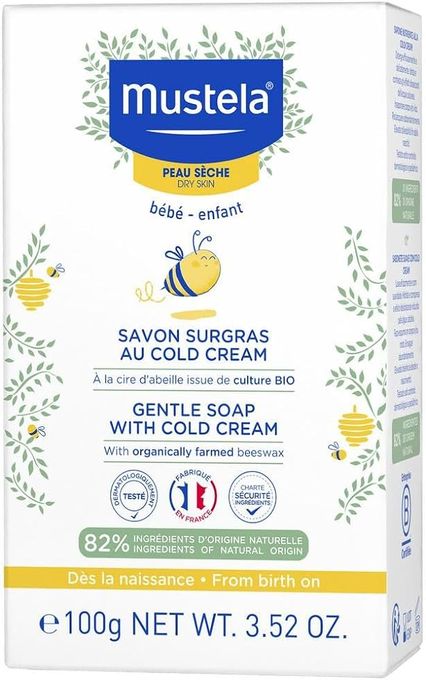  Mustela Savon surgras au Cold Cream à la cire d'abeille Bio