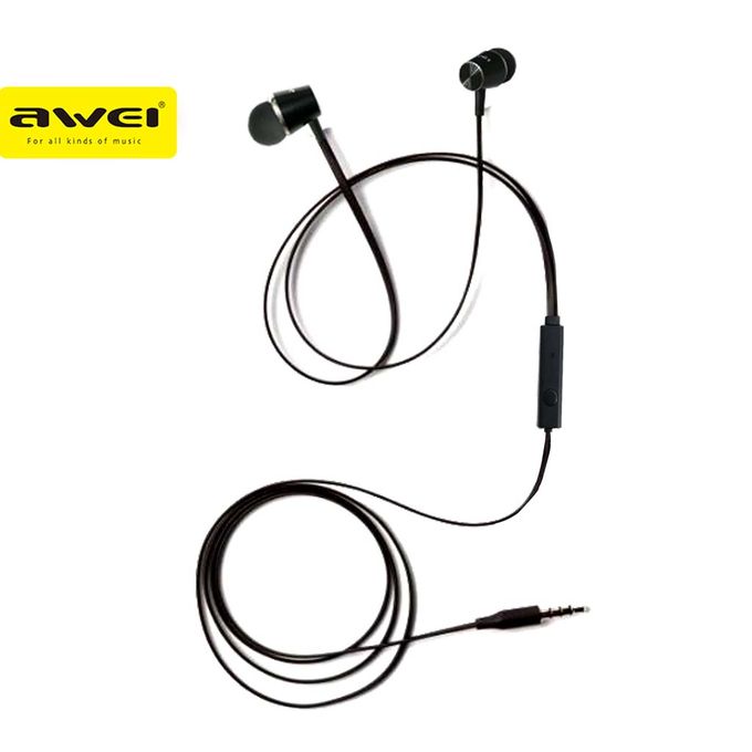  Awei Écouteur Filaire - Intra-auriculaire - PC-2 - Noir